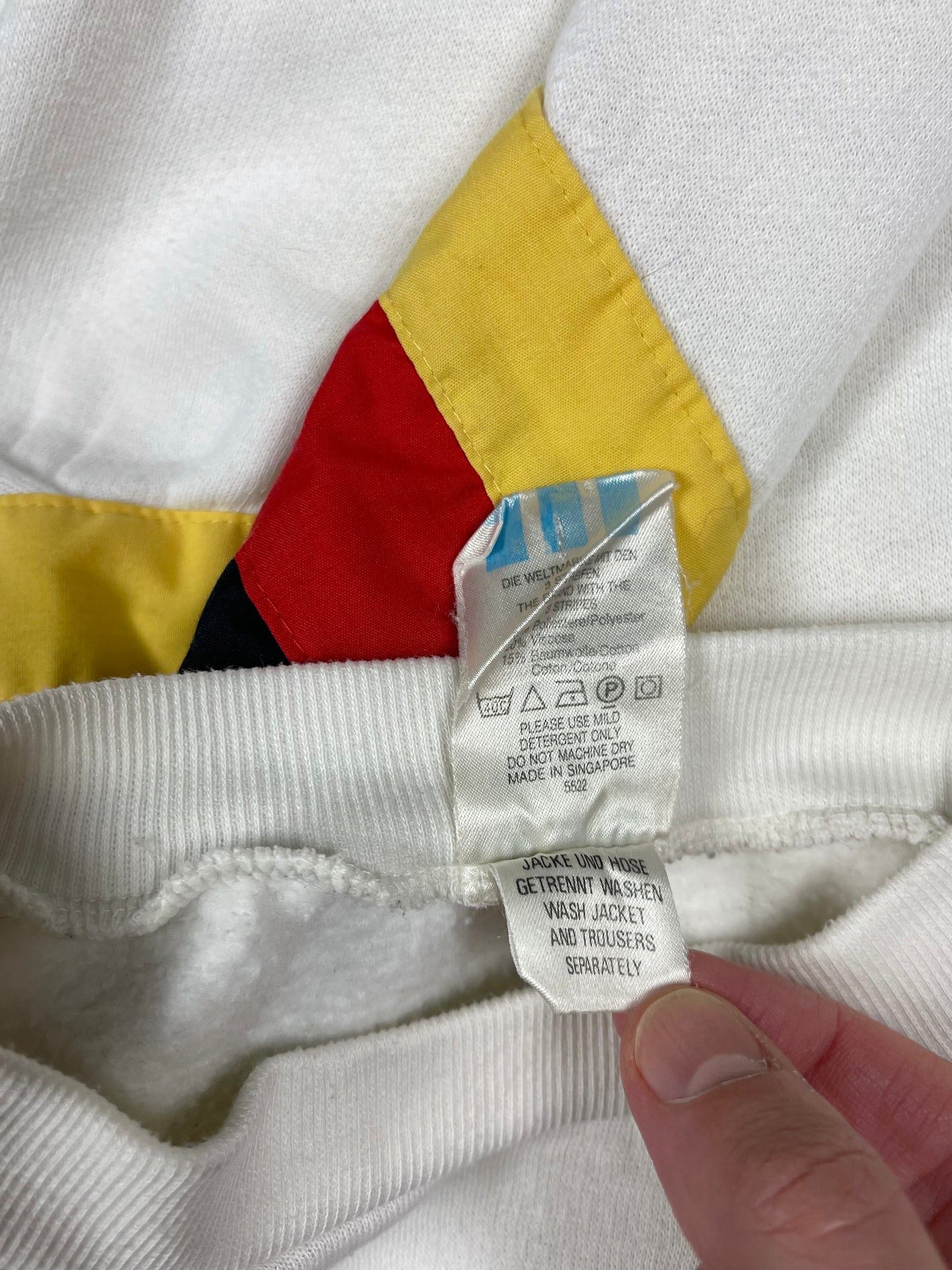 🇩🇪 💎 ⚽️ Authentic Iconic Vintage Germany Deutschland Adidas 1989-1991 Italia 90 Ciao FIFA Coppa del Mondo Football Sweatshirt Size M-L-XL White Black Red Yellow