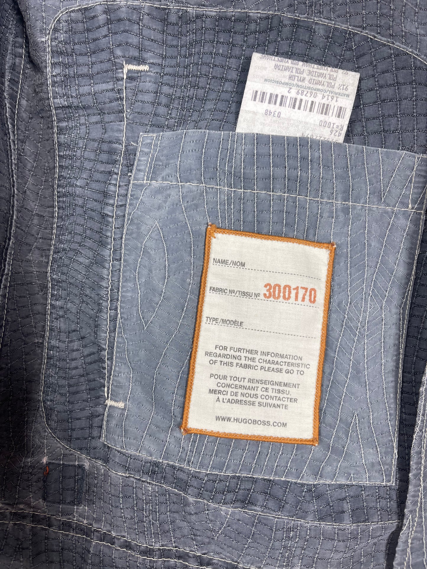 Y2K Hugo Boss BOSS Onissa  - W Technical Jacket Biker Aesthetic Orange Label Size L Size 50 Nylon Techwear Gorpcore Avant-Garde Minimal Techwear Lightweight Jacket Vintage Designer Archive Smoke Blue Dusty Blue