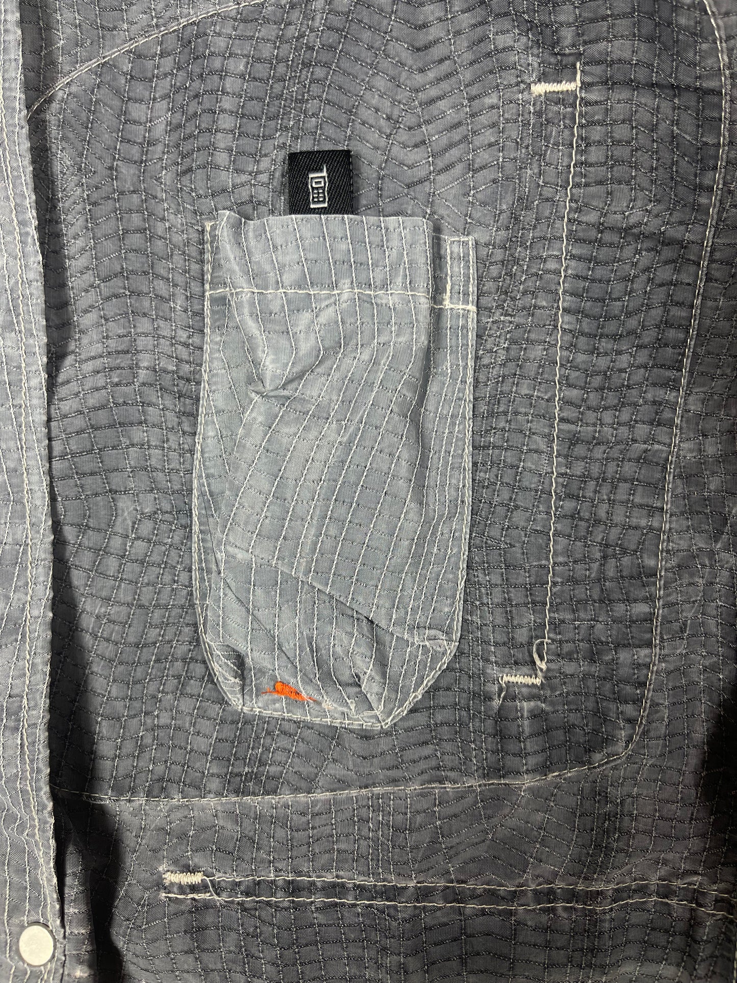 Y2K Hugo Boss BOSS Onissa  - W Technical Jacket Biker Aesthetic Orange Label Size L Size 50 Nylon Techwear Gorpcore Avant-Garde Minimal Techwear Lightweight Jacket Vintage Designer Archive Smoke Blue Dusty Blue