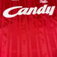 Vintage Liverpool Adidas Home Football Shirt 1988 - 1989 Soccer Jersey Candy Red Made in UK Size Slim Fit S