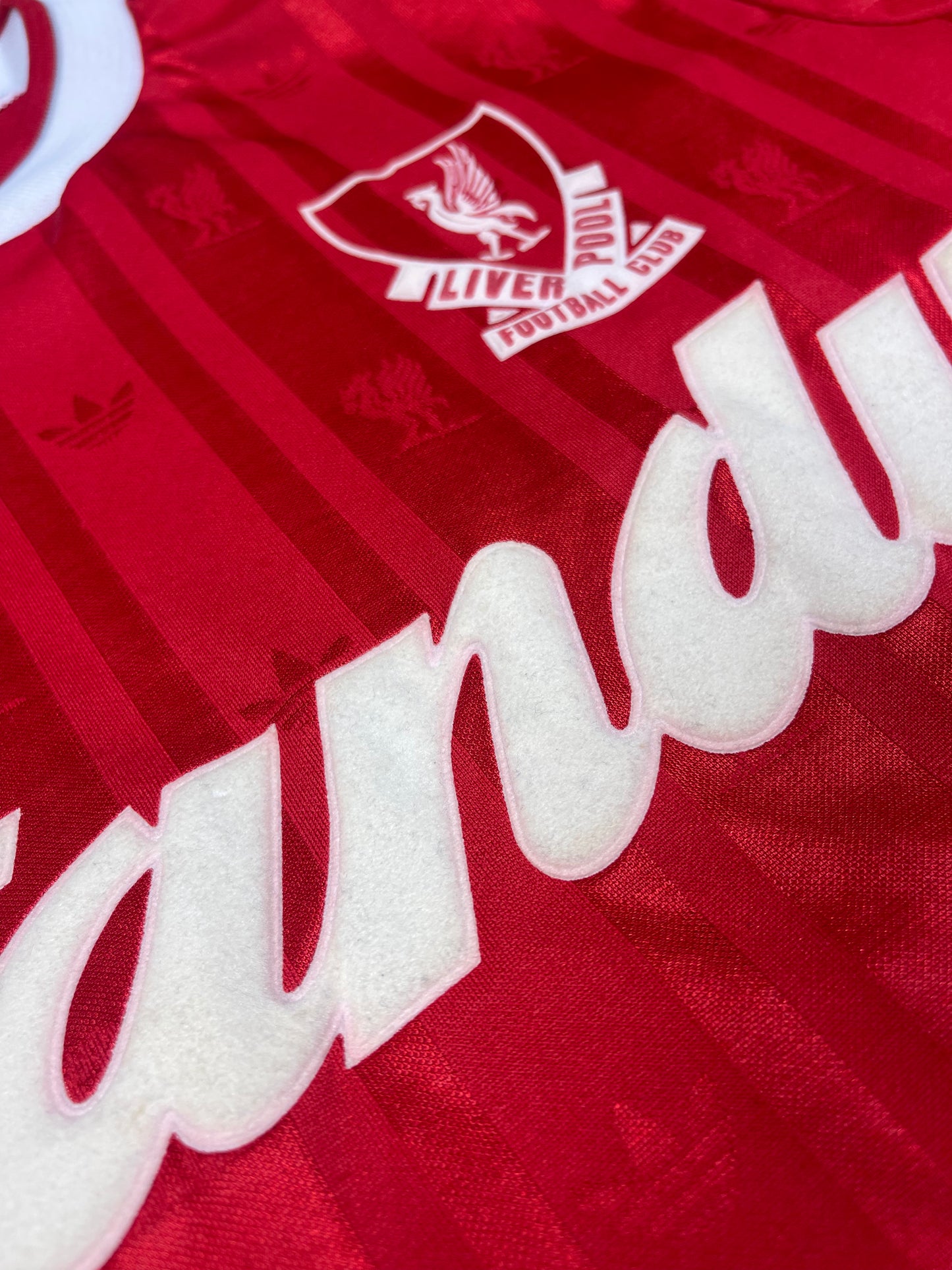 Vintage Liverpool Adidas Home Football Shirt 1988 - 1989 Soccer Jersey Candy Red Made in UK Size Slim Fit S