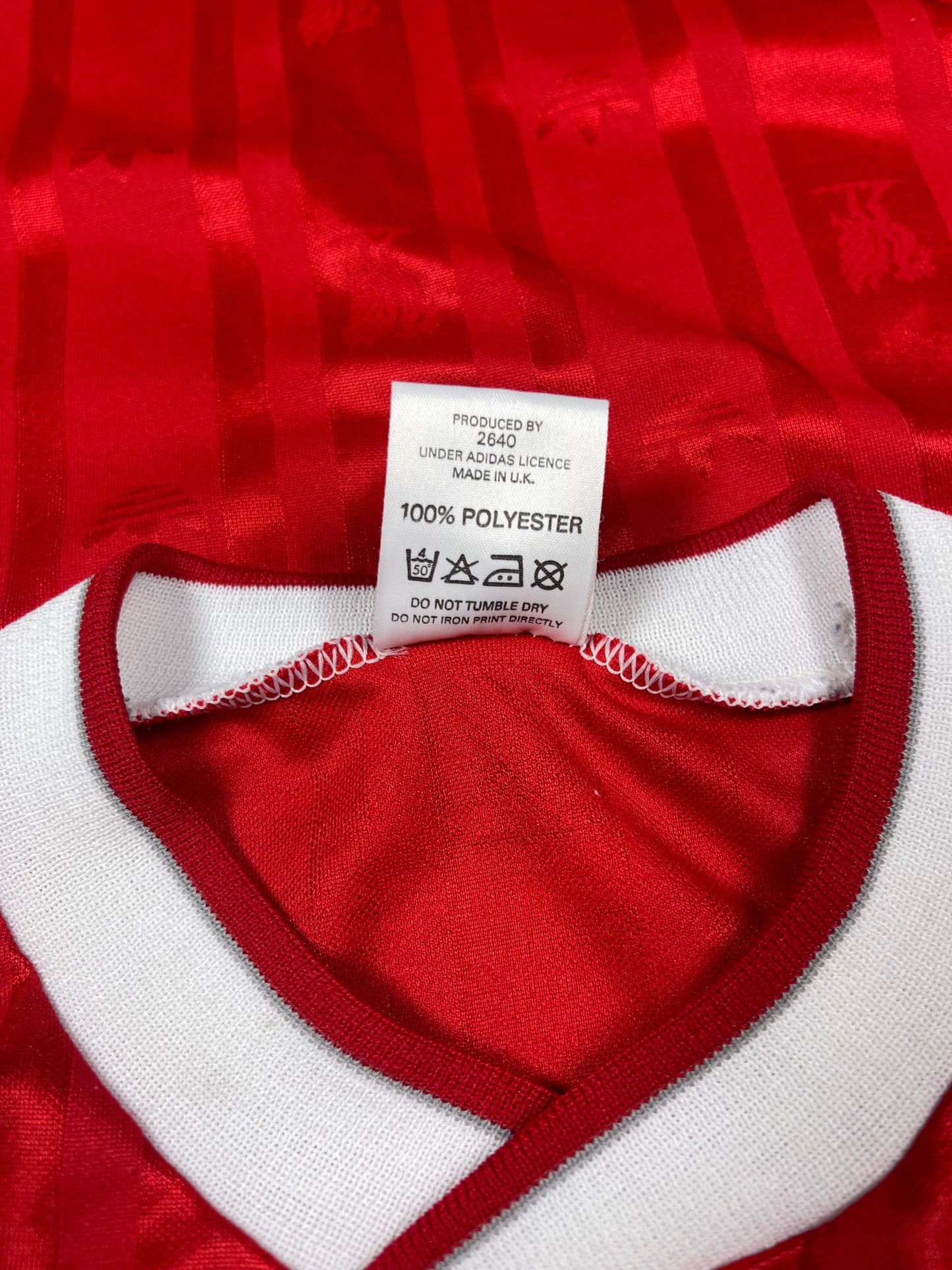 Vintage Liverpool Adidas Home Football Shirt 1988 - 1989 Soccer Jersey Candy Red Made in UK Size Slim Fit S