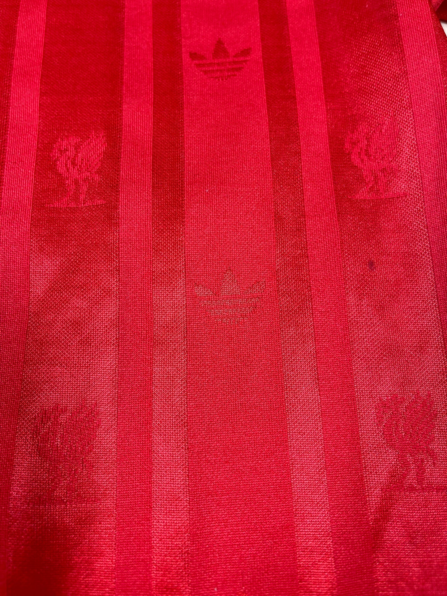 Vintage Liverpool Adidas Home Football Shirt 1988 - 1989 Soccer Jersey Candy Red Made in UK Size Slim Fit S
