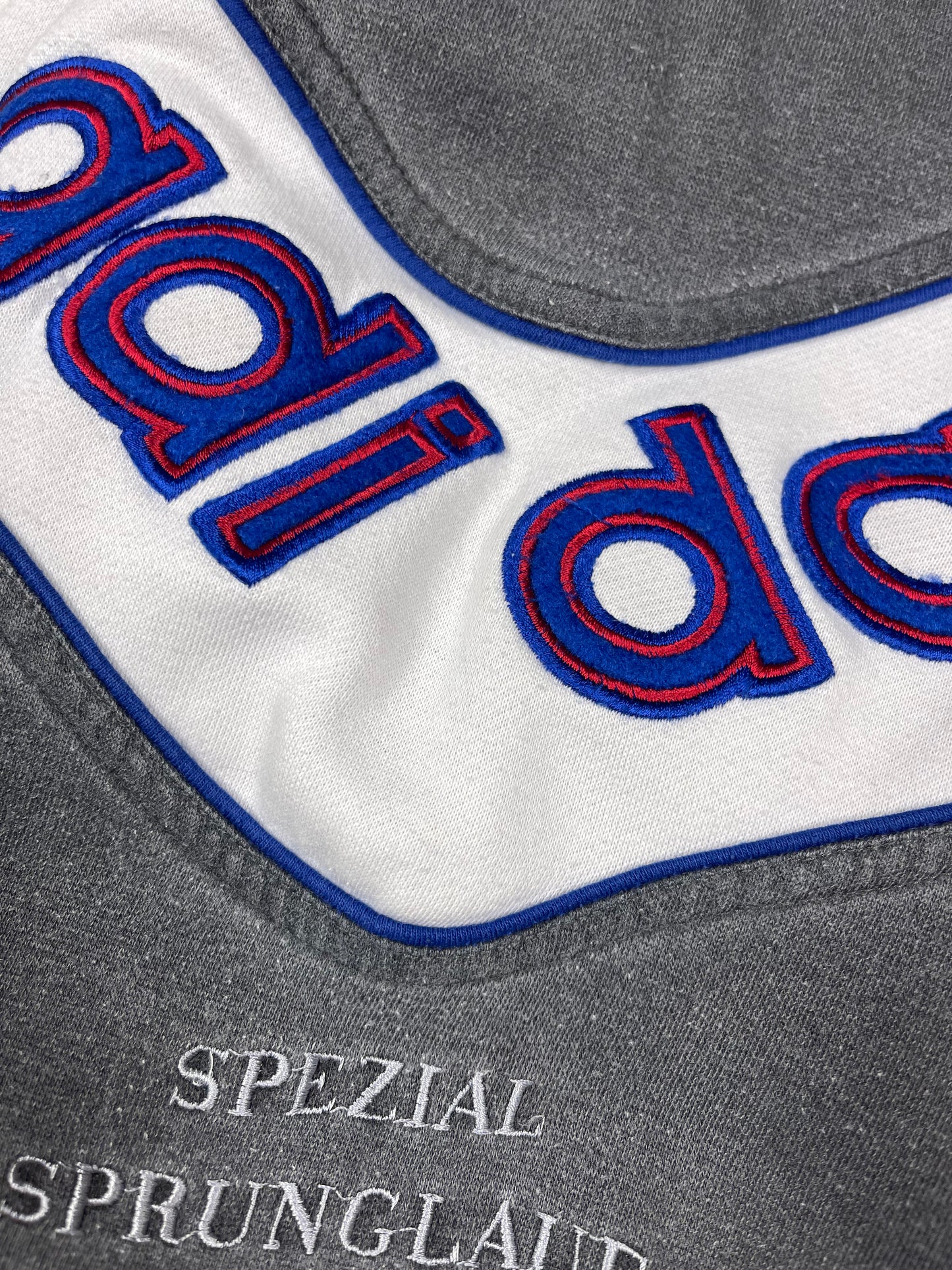 80s 90s Adidas Garmisch 1936 Winter Olympics Sweatshirt Generalkarte Olympische Winterspiele Partenkirchen Tribunen Stehplatz Spezial Sprunglaf 16 February Size M-L