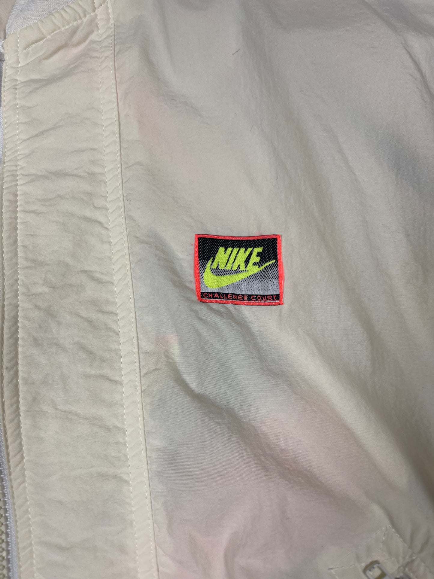 Vintage 80's Nike Challenge Court Tennis Jacket Andre Agassi John McEnroe Butter-yellow Size M-L