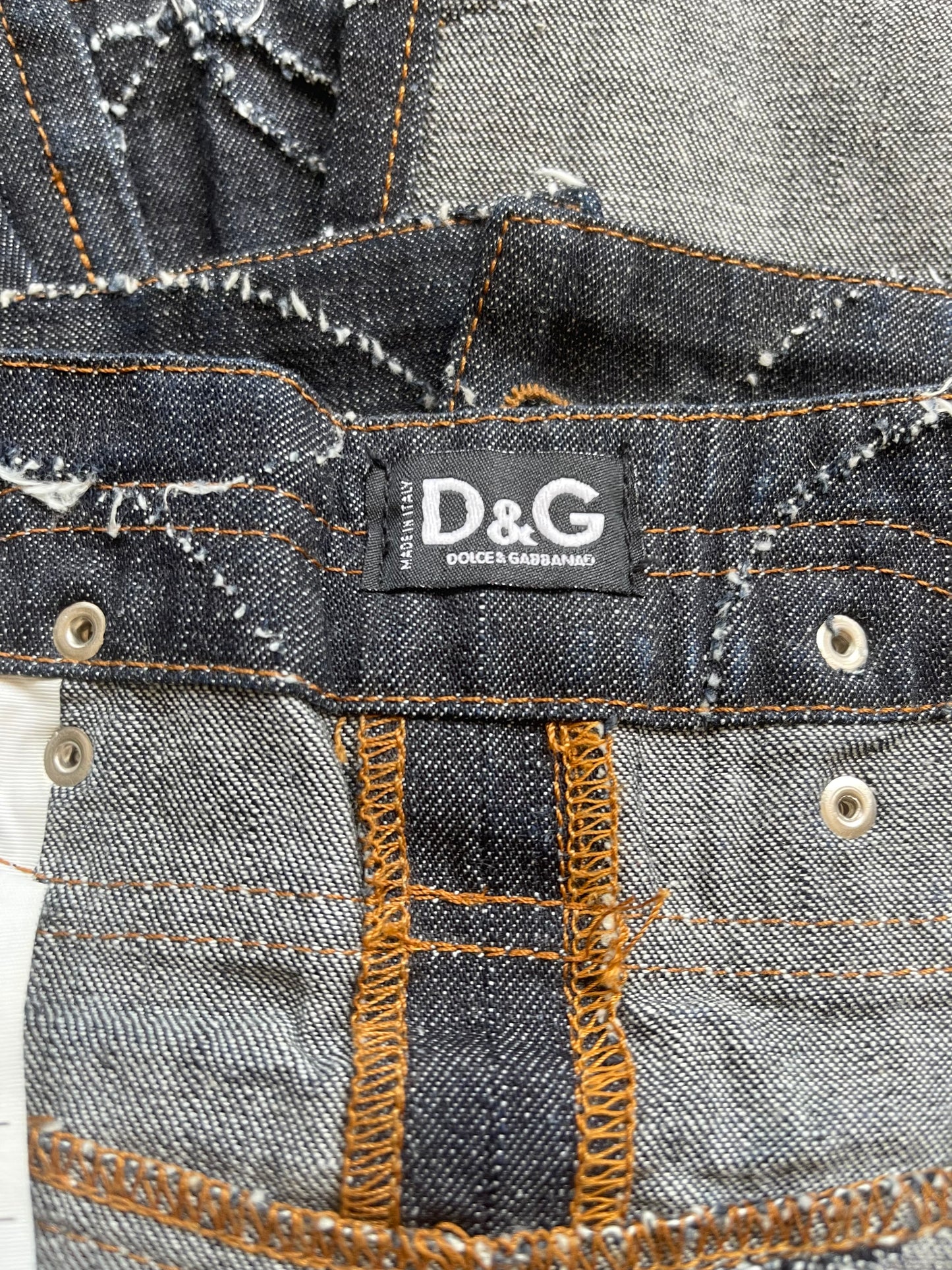 Y2K D&G Dolce & Gabbana Denim Skirt Made in Italy Size 28 / S  Low Waist