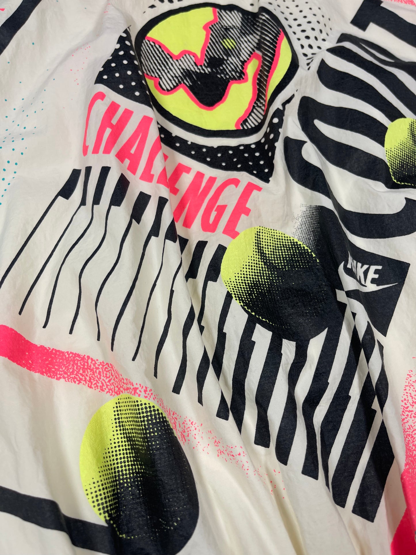 Vintage 80's Nike Challenge Court Tennis Jacket Andre Agassi John McEnroe Butter-yellow Size M-L