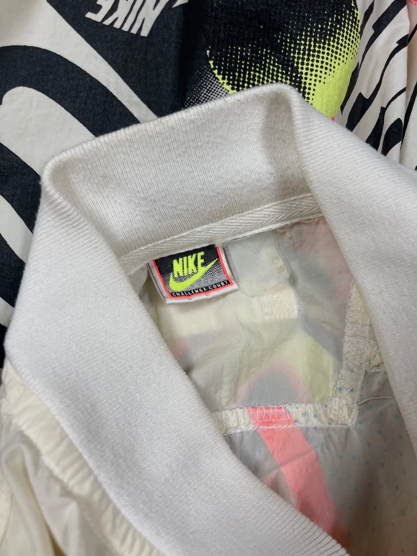 Vintage 80's Nike Challenge Court Tennis Jacket Andre Agassi John McEnroe Butter-yellow Size M-L