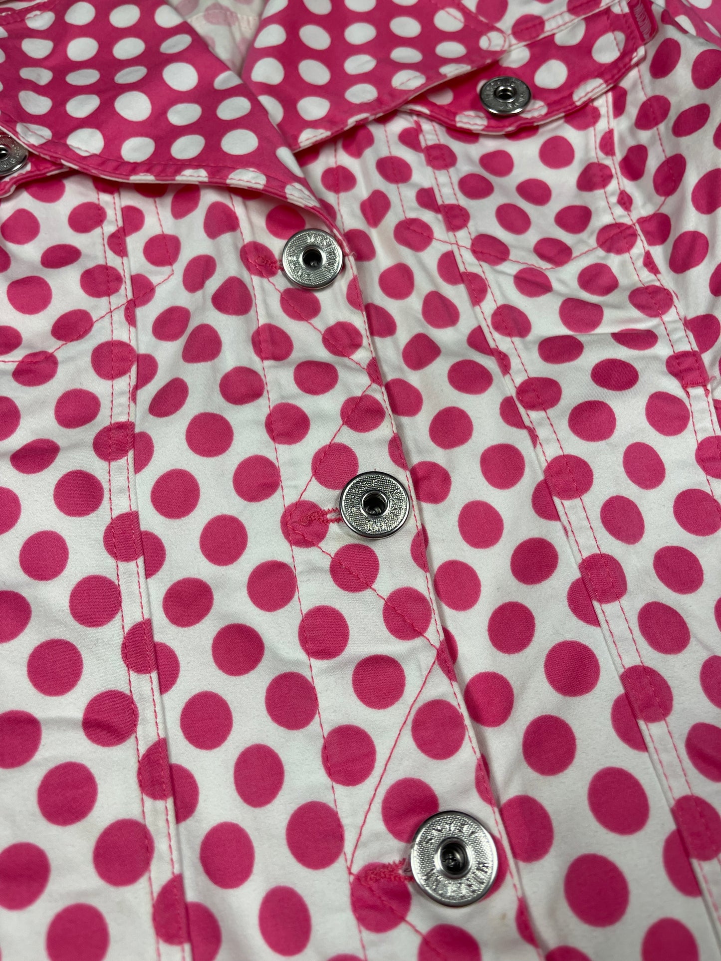 Y2K Vintage Moschino Pink Dots Jacket Made in Italy Size S-M
