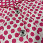 Y2K Vintage Moschino Pink Dots Jacket Made in Italy Size S-M