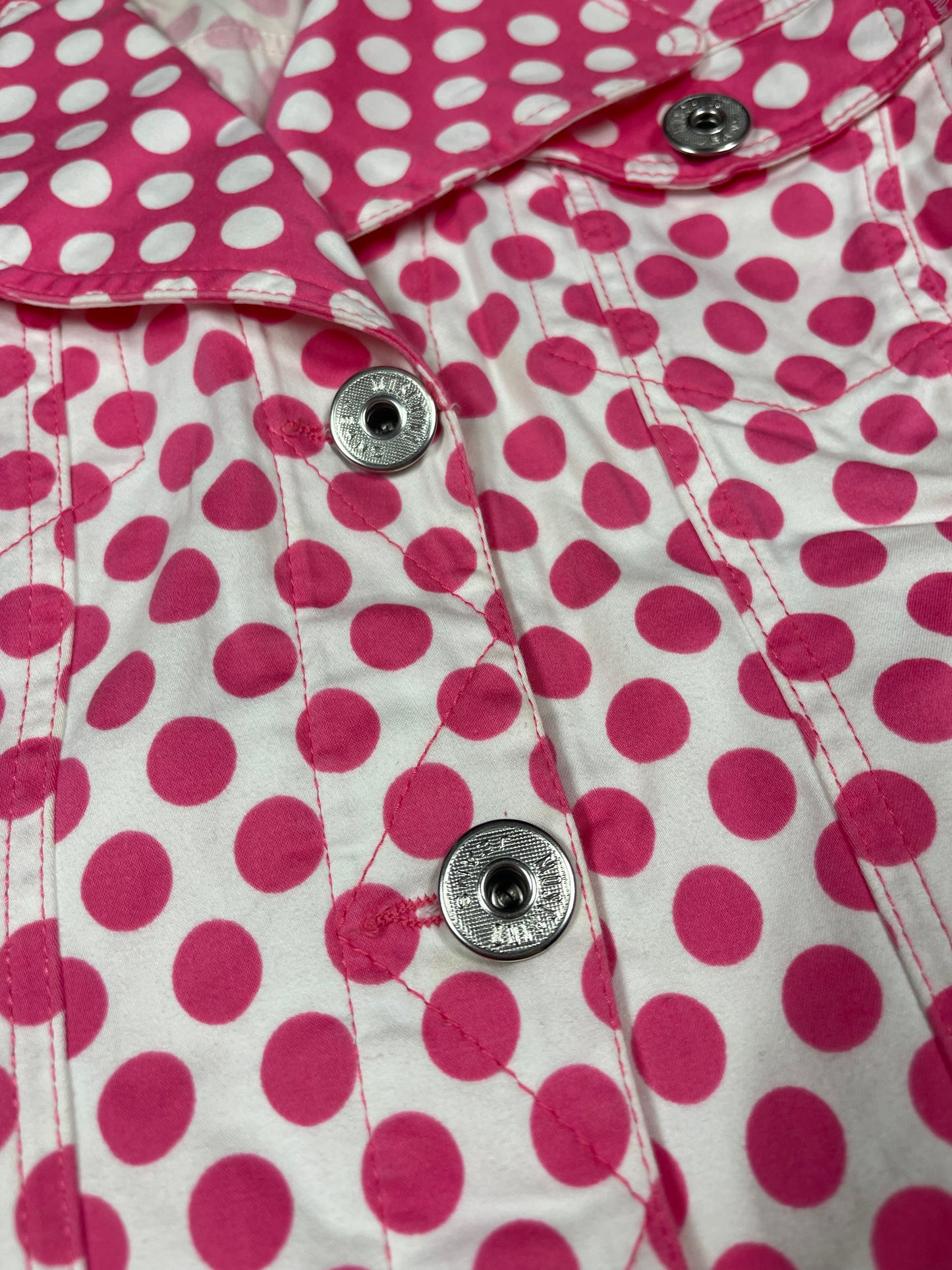 Y2K Vintage Moschino Pink Dots Jacket Made in Italy Size S-M