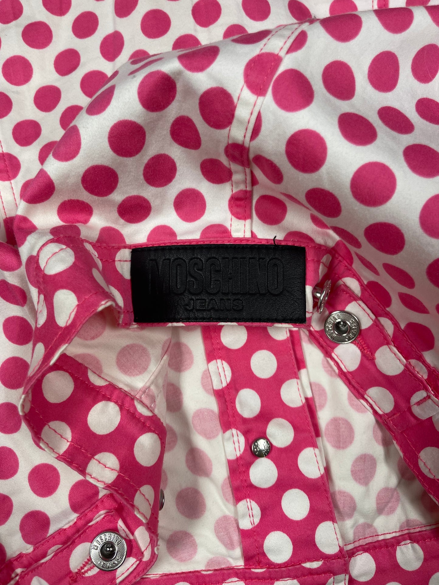 Y2K Vintage Moschino Pink Dots Jacket Made in Italy Size S-M