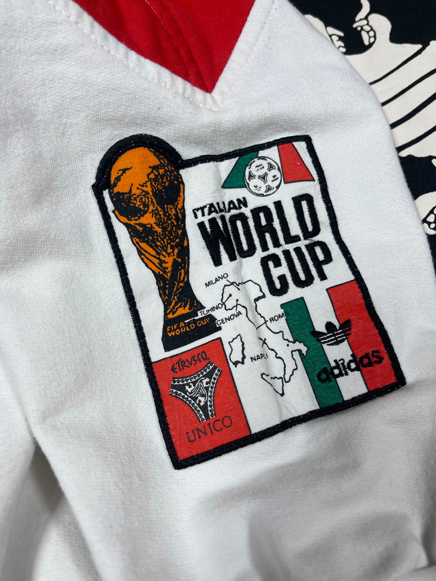 🔥⚽️🇮🇹 Iconic Rare Vintage Grail 90's Adidas Etrusco Coppa Del Mondo Italia 90 World Cup 1990 Sweatshirt Crewneck Beckenbauer Rummenigge White Green Red Black Size M