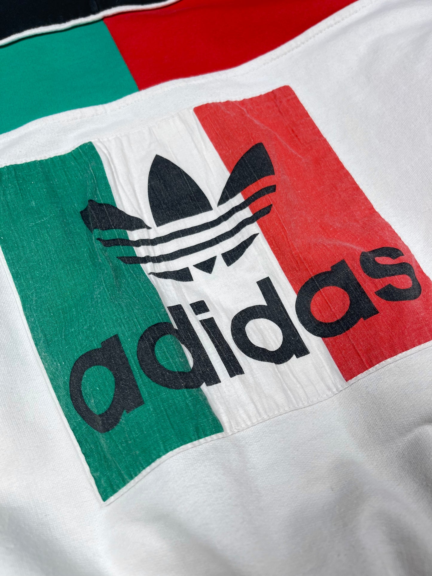 🔥⚽️🇮🇹 Iconic Rare Vintage Grail 90's Adidas Etrusco Coppa Del Mondo Italia 90 World Cup 1990 Sweatshirt Crewneck Beckenbauer Rummenigge White Green Red Black Size M