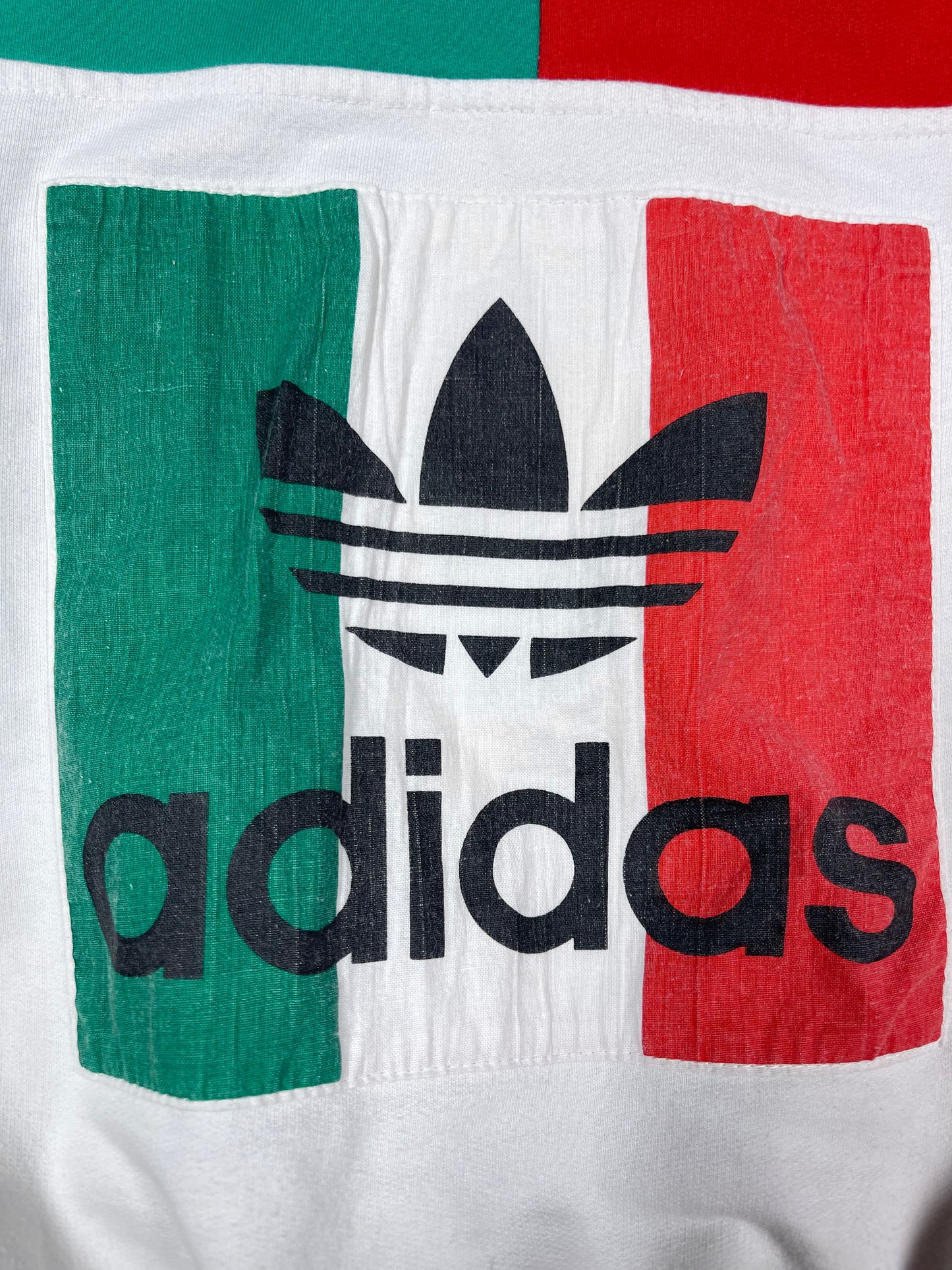 🔥⚽️🇮🇹 Iconic Rare Vintage Grail 90's Adidas Etrusco Coppa Del Mondo Italia 90 World Cup 1990 Sweatshirt Crewneck Beckenbauer Rummenigge White Green Red Black Size M
