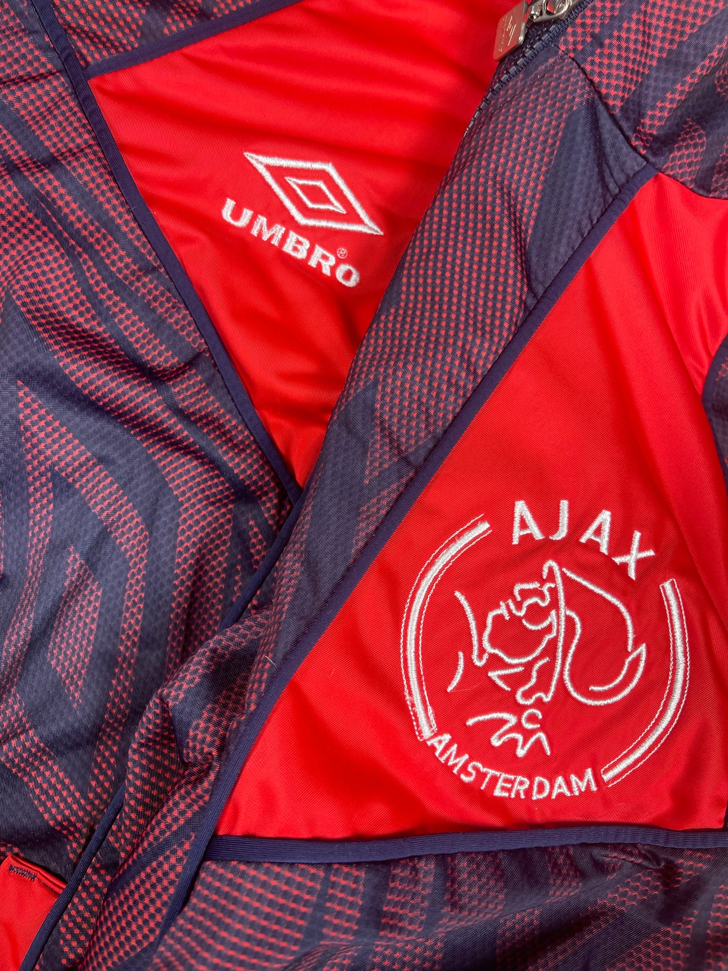 Ajax Amsterdam Umbro 1994 - 1995 Track Top Jacket Size XL Blue Red
