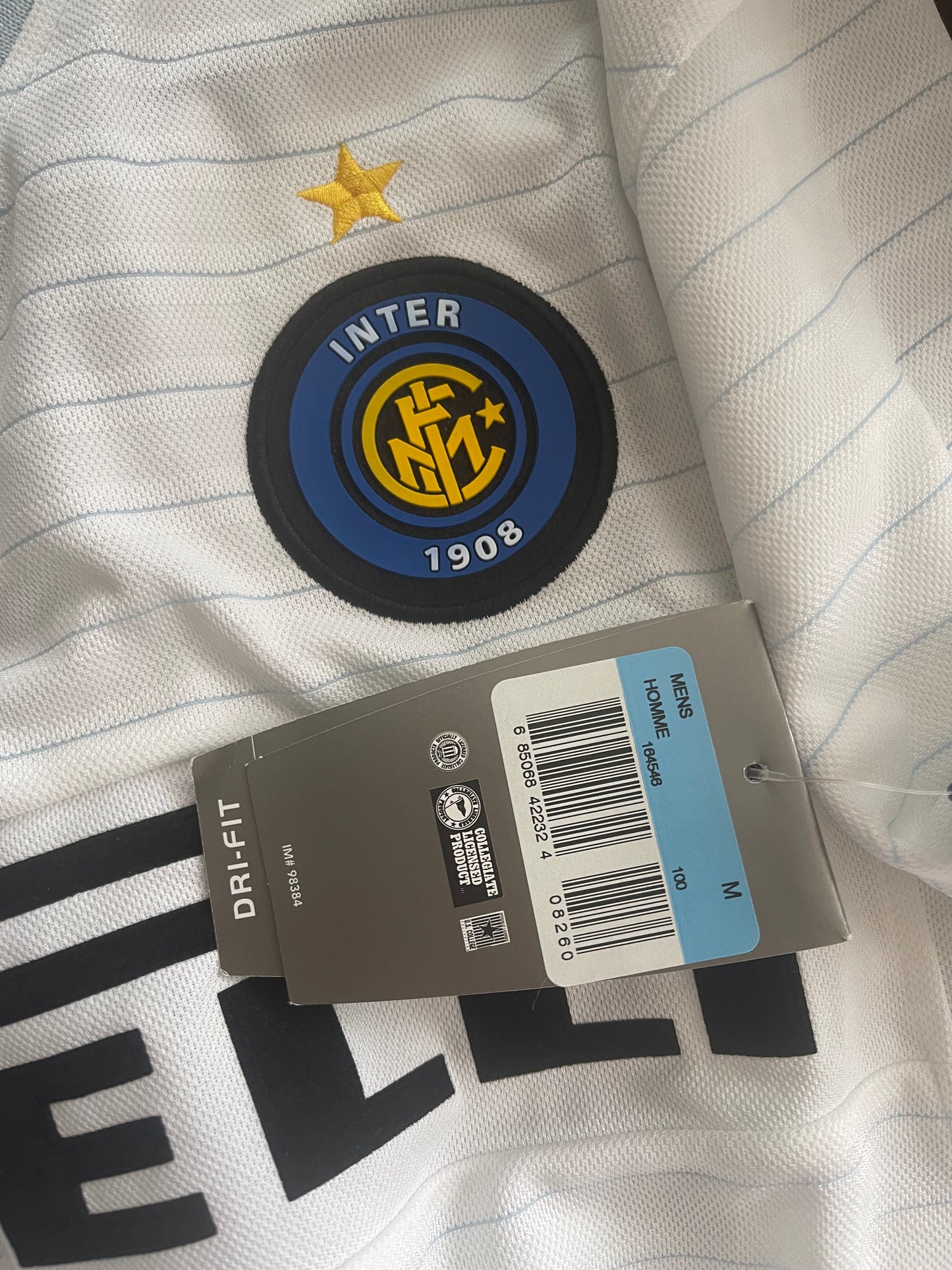 🔵⚫️ Authentic New Inter Internazionale Milano Milan Nike 2000-2001 Away Football Shirt White Pirelli Size M Made in UK Deadstock BNWT NOS OG DS