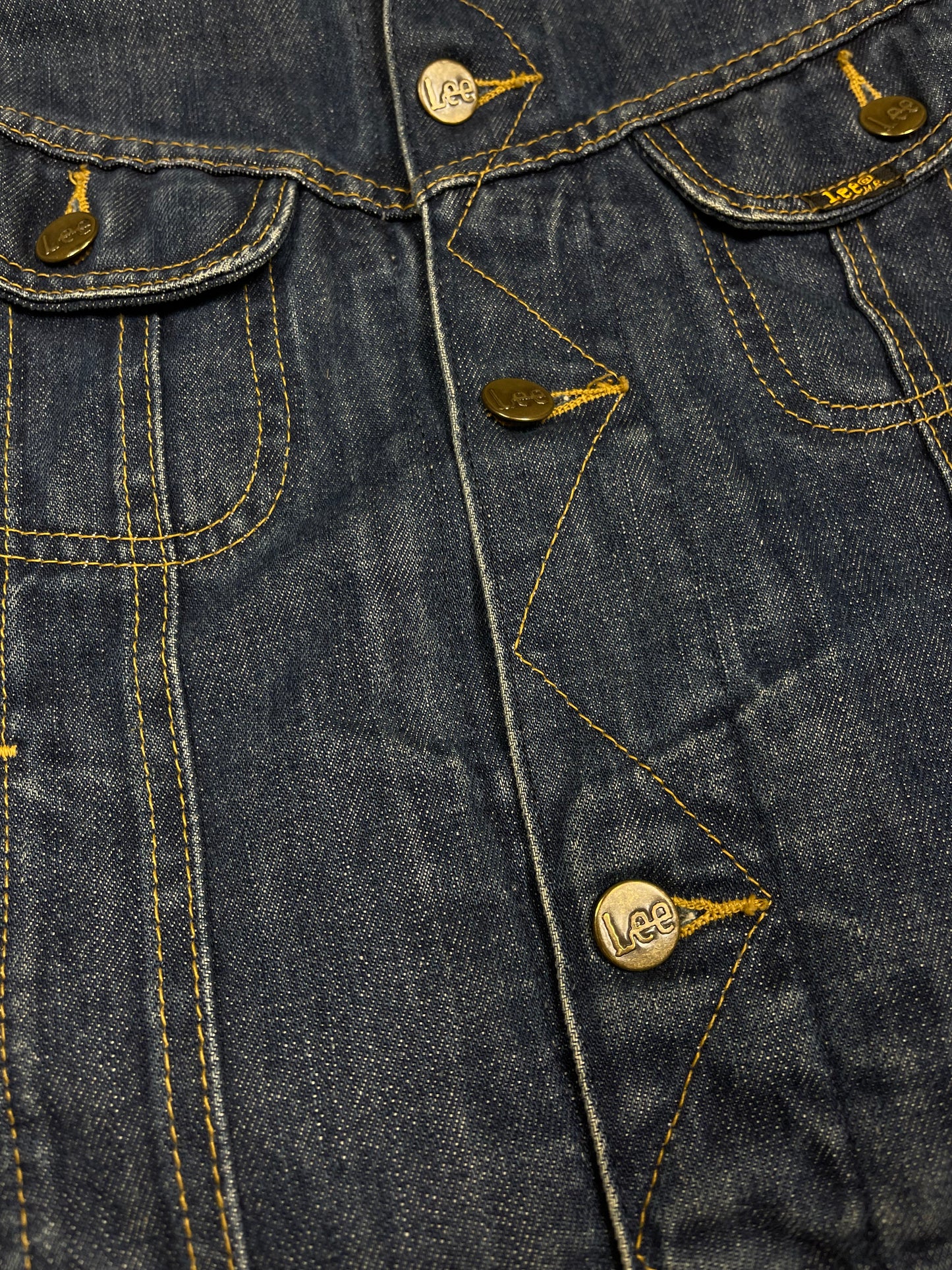 Vintage 90's Lee Denim Jeans Sherpa Lined Jacket Size S Blue