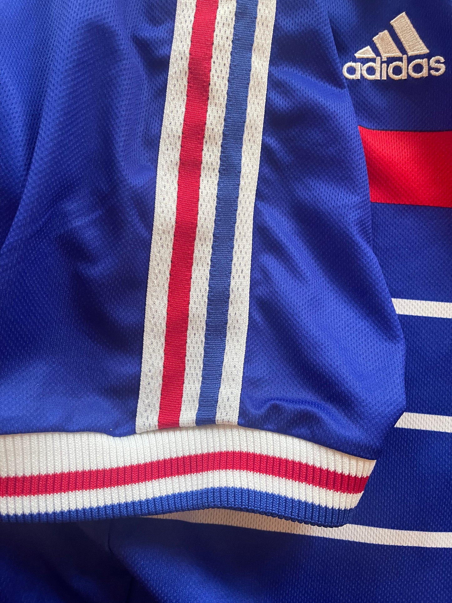 🇫🇷⚽️ Iconic Vintage France Adidas Home Football Shirt 1998 1999 2000 World Cup Size XL Blue Made in UK
