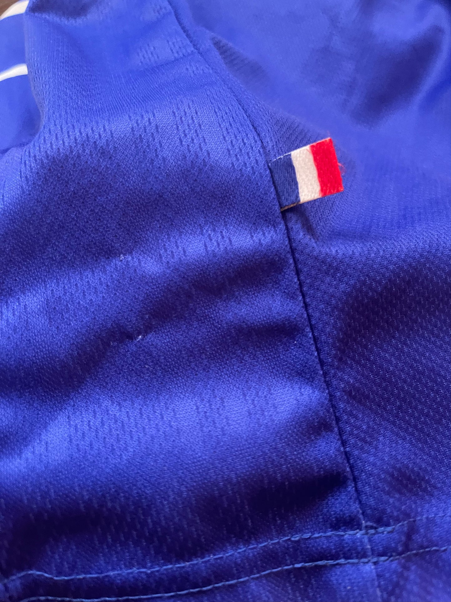 Vintage France Adidas Home Football Shirt 1998 1999 2000 World Cup Size M Blue Made in UK