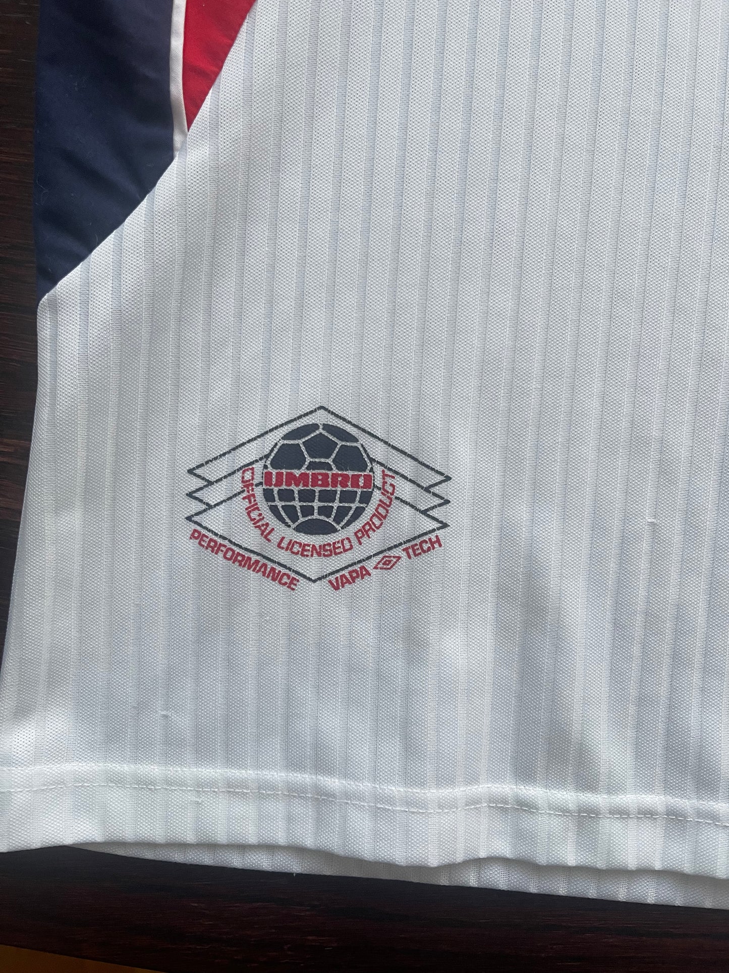 Vintage England Umbro 1998 - 1999 Home Football Shirt Size XL White