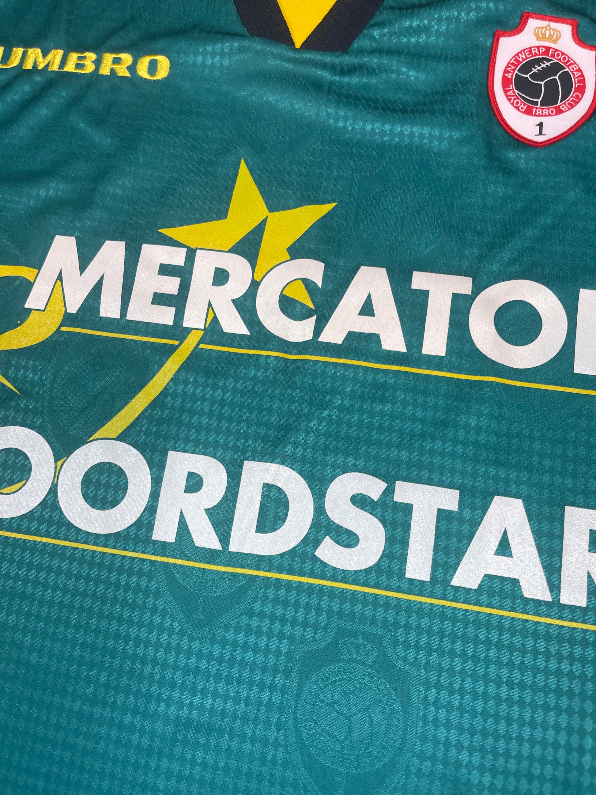 Royal Antwerp FC Umbro Away Football Shirt Green Size XL Mercator Noordstar  12