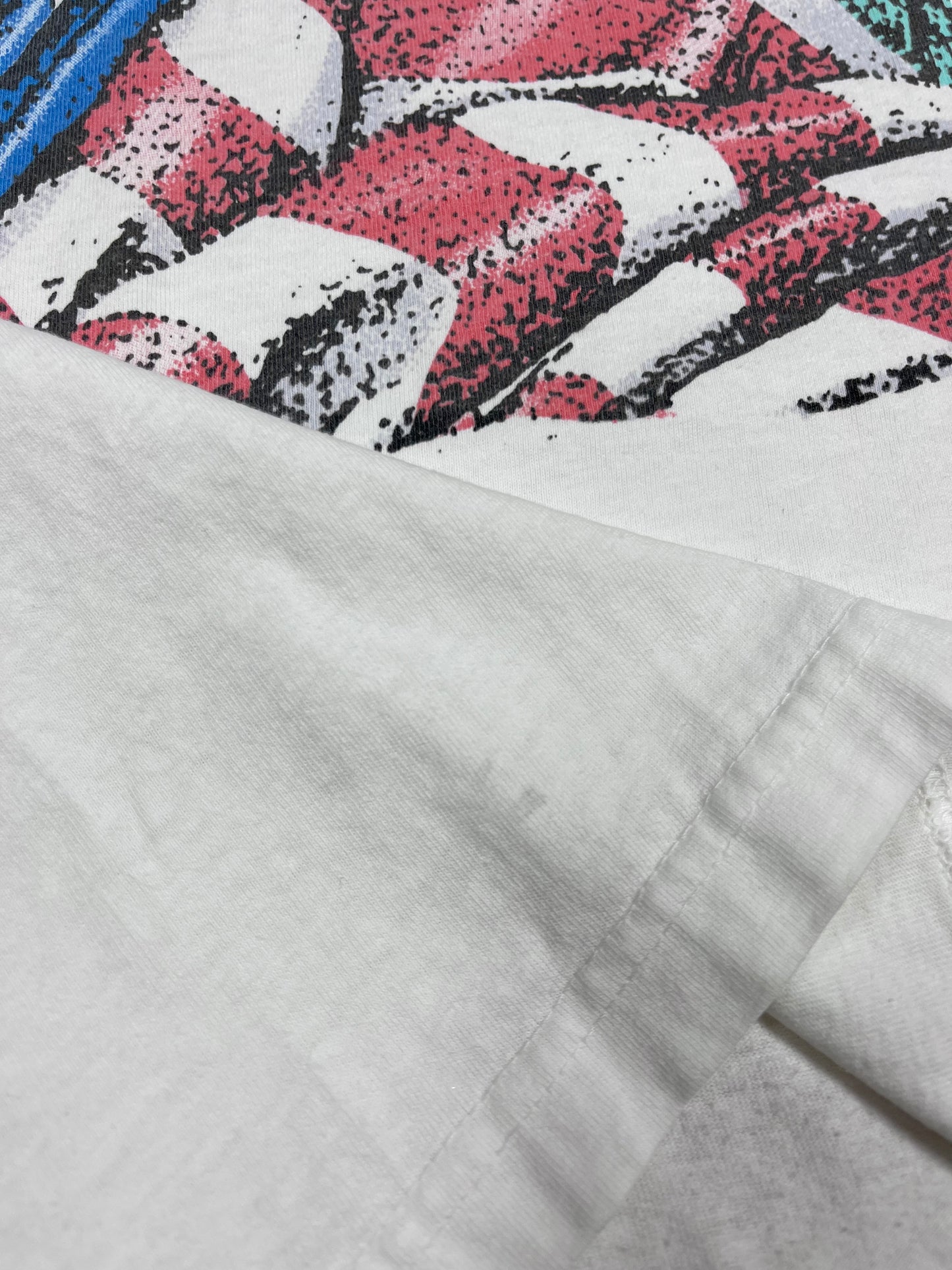 Vintage Asics New York Marathon Running 1993 T-Shirt Graphic Tee White Made in USA The Statue of Liberty Size M