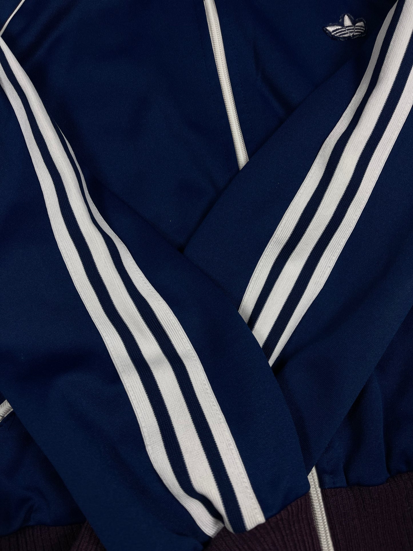 Rare True Grail 70's Adidas Ein Schwann Erzeugnis Purple Blue Made in West Germany Opti Zipper