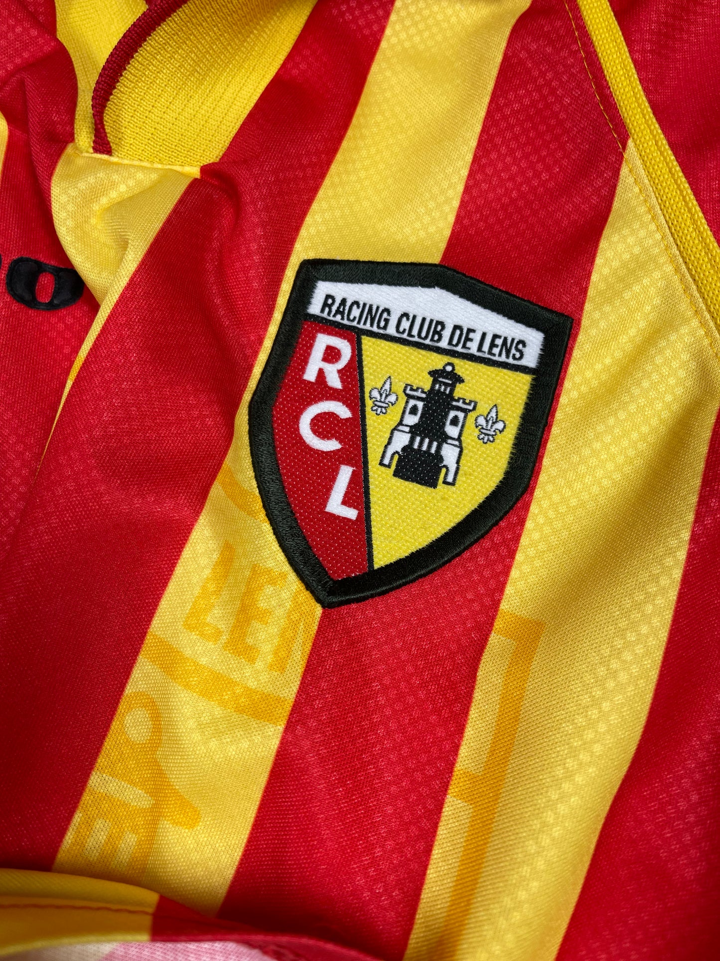 Vintage RC Lens Umbro 1998 - 1999 Home Football Shirt Size M Red Yellow