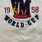 Vintage Adidas Sweatshirt Crew Neck Sweden Suecia Schweden Suede 8-29.06 1958 FIFA World Cup Coupe Jules Rimet VM Heavy Cotton Size M Grey Blue