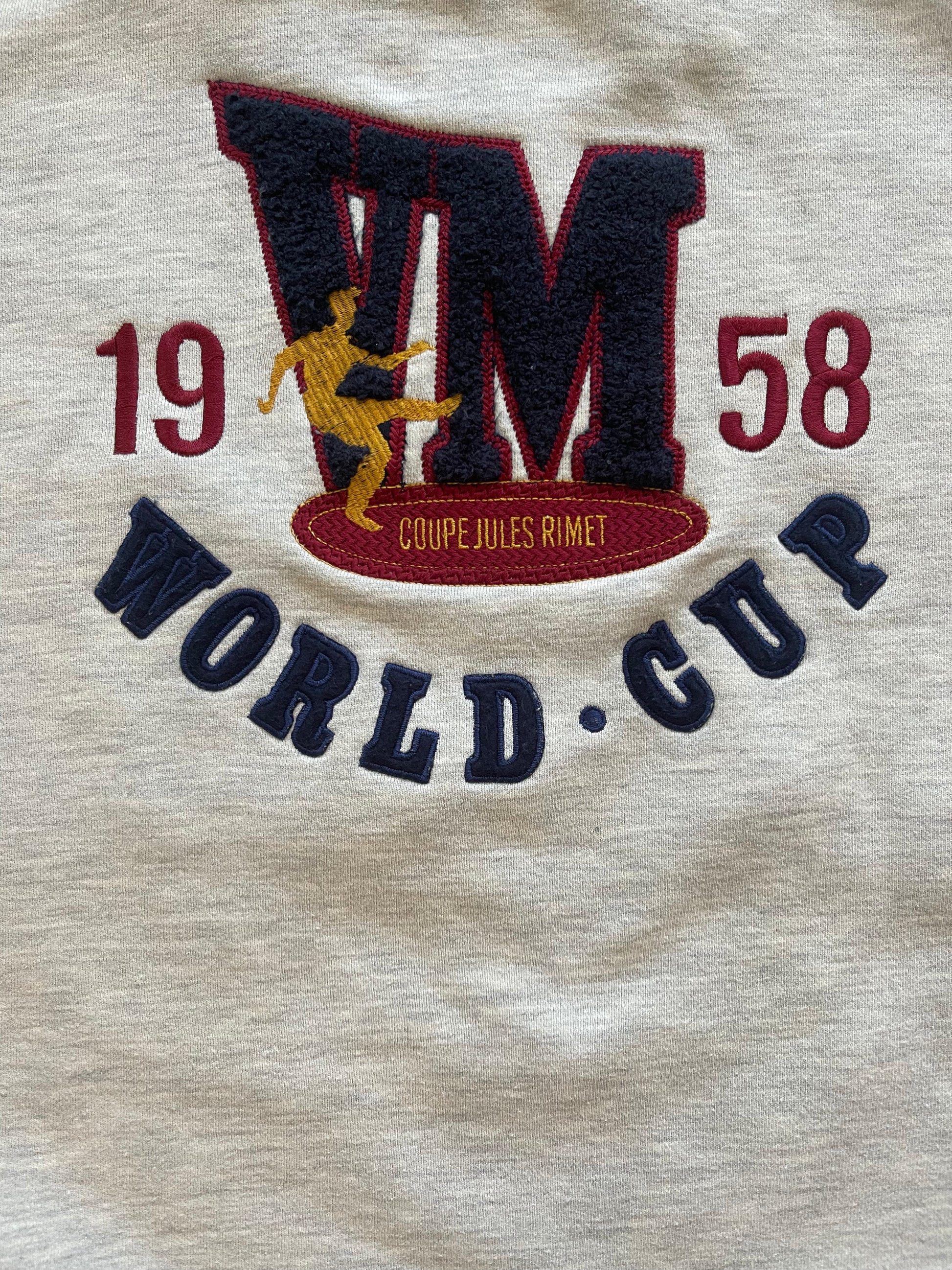Vintage Adidas Sweatshirt Crew Neck Sweden Suecia Schweden Suede 8-29.06 1958 FIFA World Cup Coupe Jules Rimet VM Heavy Cotton Size M Grey Blue