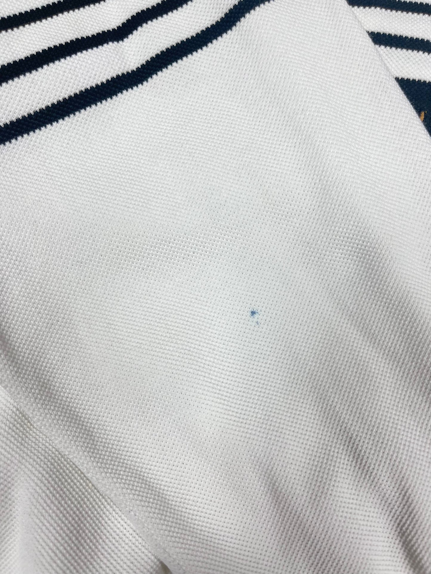 Vintage 80's Lacoste Chemise Pique Tennis Embroidered Sweatshirt Crew Neck Made in France Size L - XL White