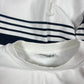 Vintage 80's Lacoste Chemise Pique Tennis Embroidered Sweatshirt Crew Neck Made in France Size L - XL White