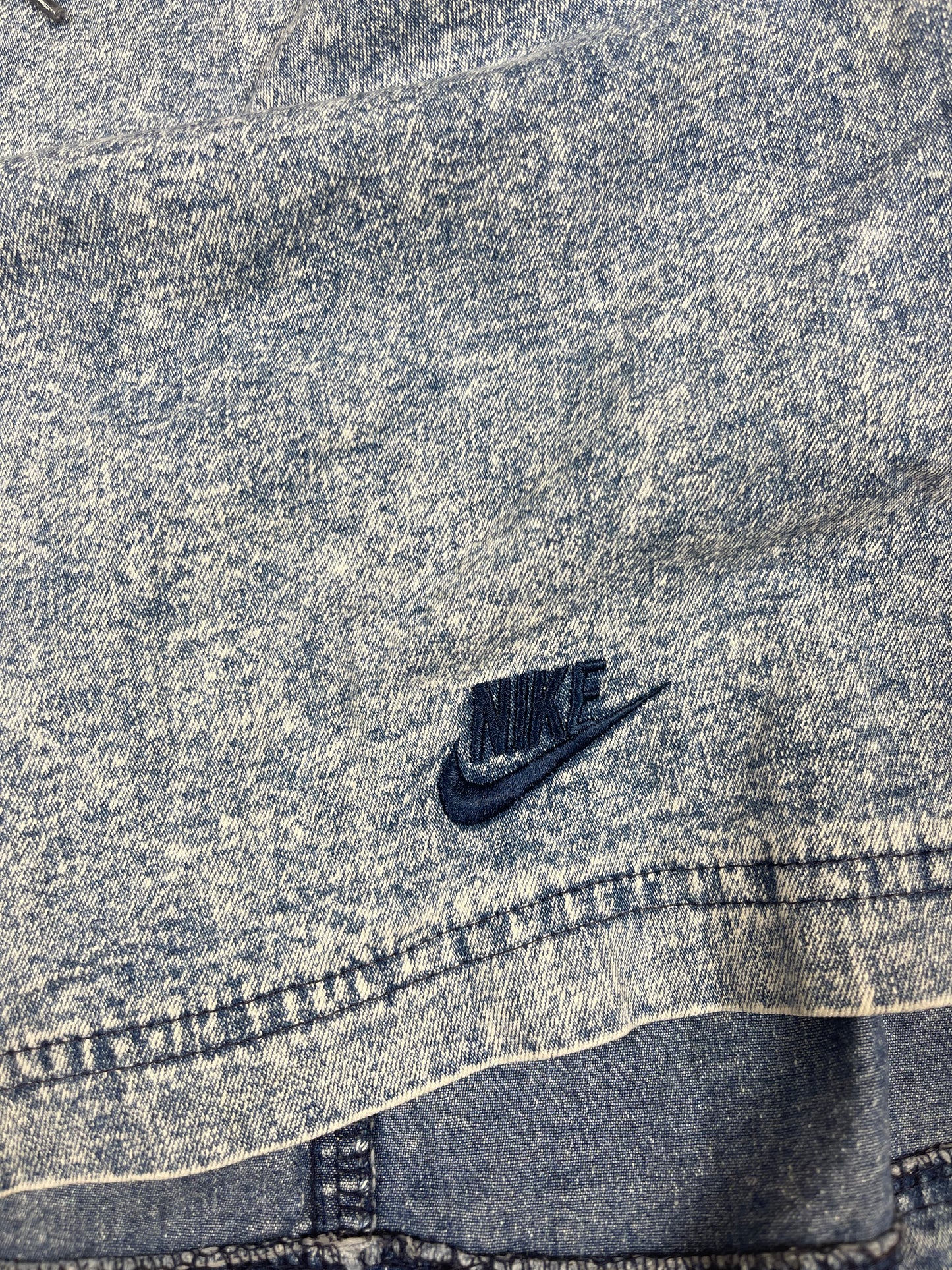 ☄️🎾Vintage 90's Nike Challenge Court Tennis Skirt Size M Acid Washed Denim Jeans Andre Agassi