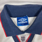 Vintage England Umbro 1993 - 1995 Home Football Shirt Size XL White