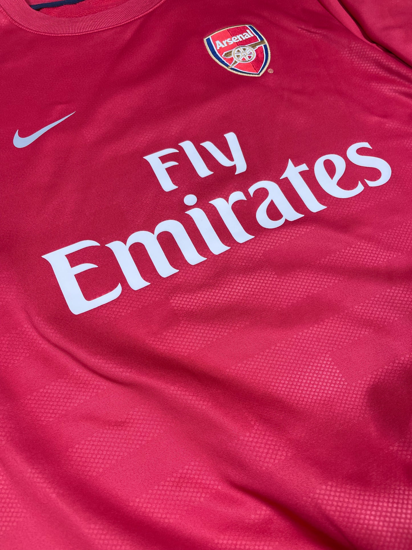 ⚽️Arsenal Nike Total 90 Sweatshirt Crew Neck Football Training 2009 - 2010 Fly Emirates Polyester