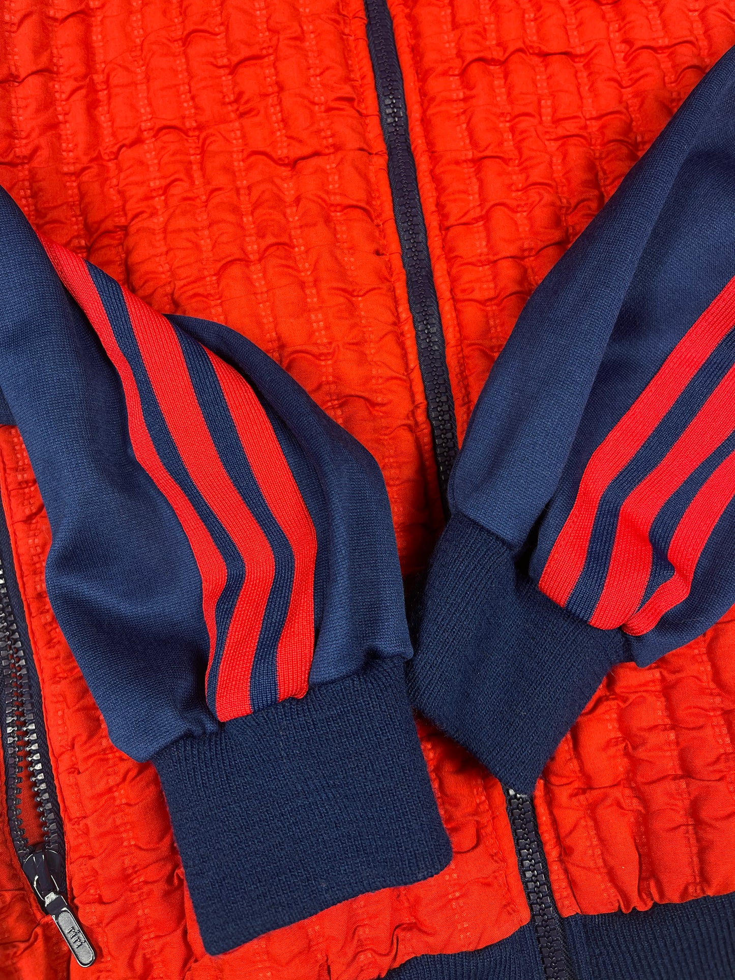 Rare 80's Vintage Adidas Track Top Jacket Made in West Germany Red Blue Size S