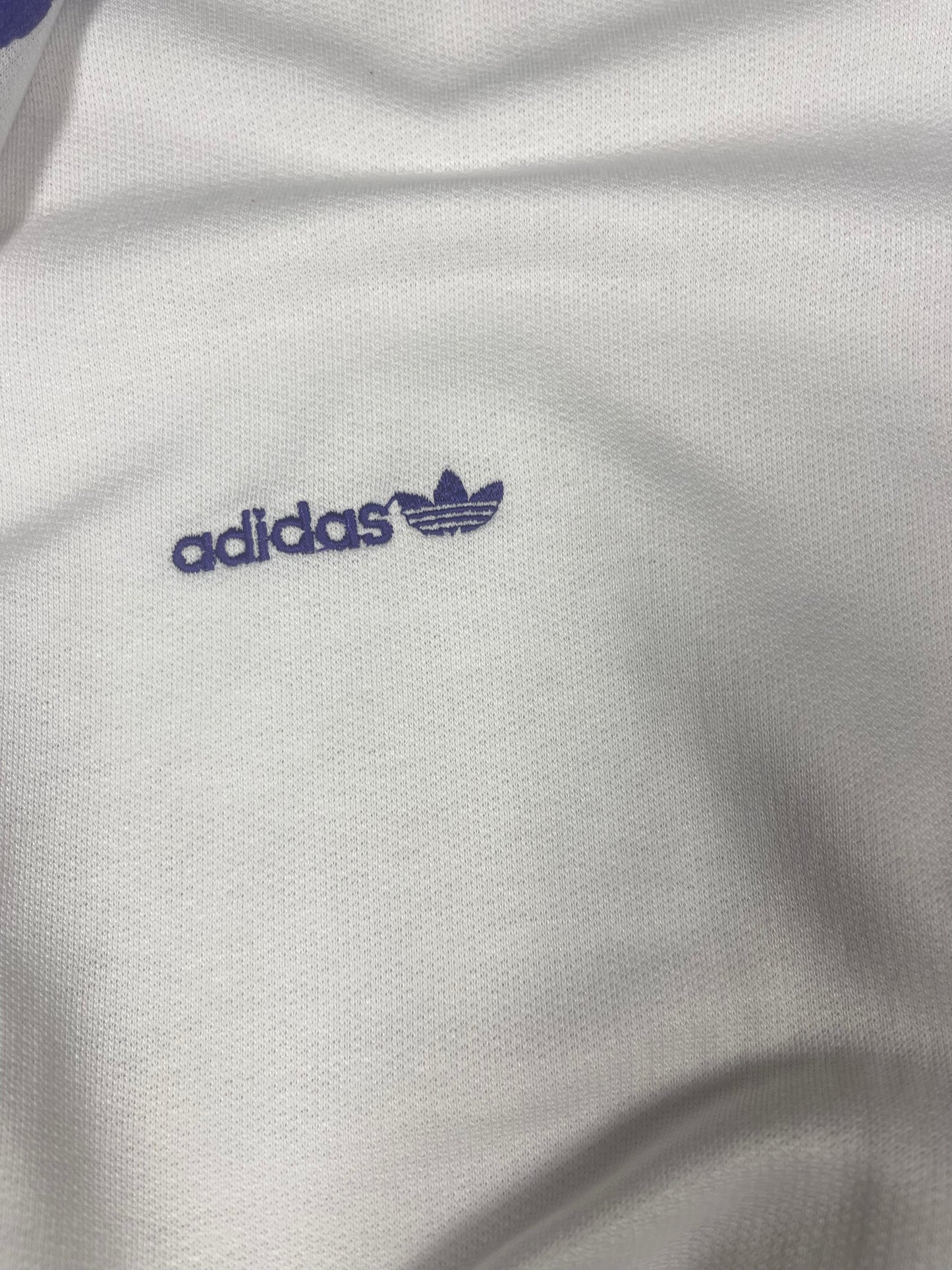 Vintage 80's Adidas Stefan Edberg Tennis Sweatshirt Crew Neck White Made in Yugoslavia Size L-XL