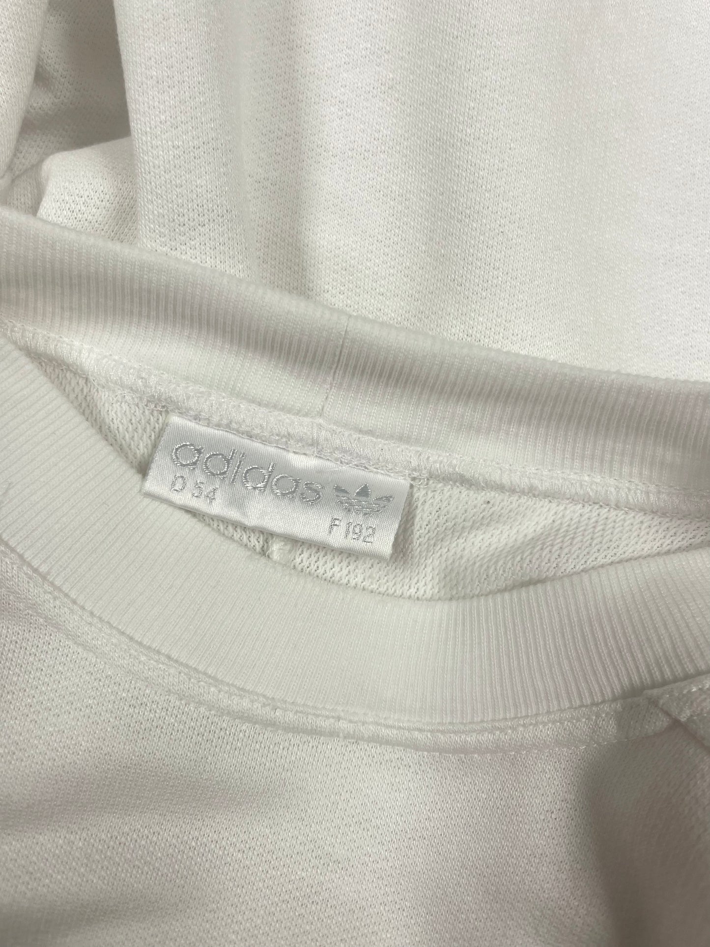 Vintage 80's Adidas Stefan Edberg Tennis Sweatshirt Crew Neck White Made in Yugoslavia Size L-XL