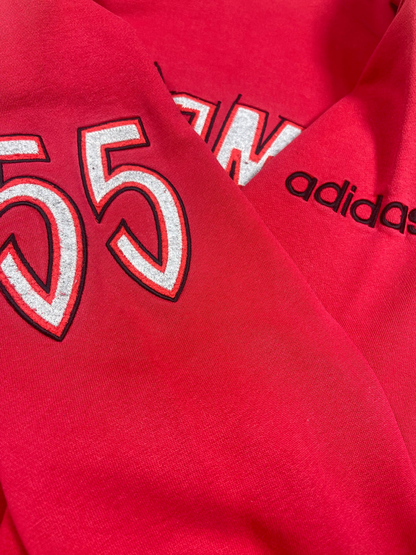 🏀 Vintage Mutombo Dikembe Adidas Sweatshirt Crew Neck 55 Denver Nuggets Atlanta Hawks NBA Basketball Size M
