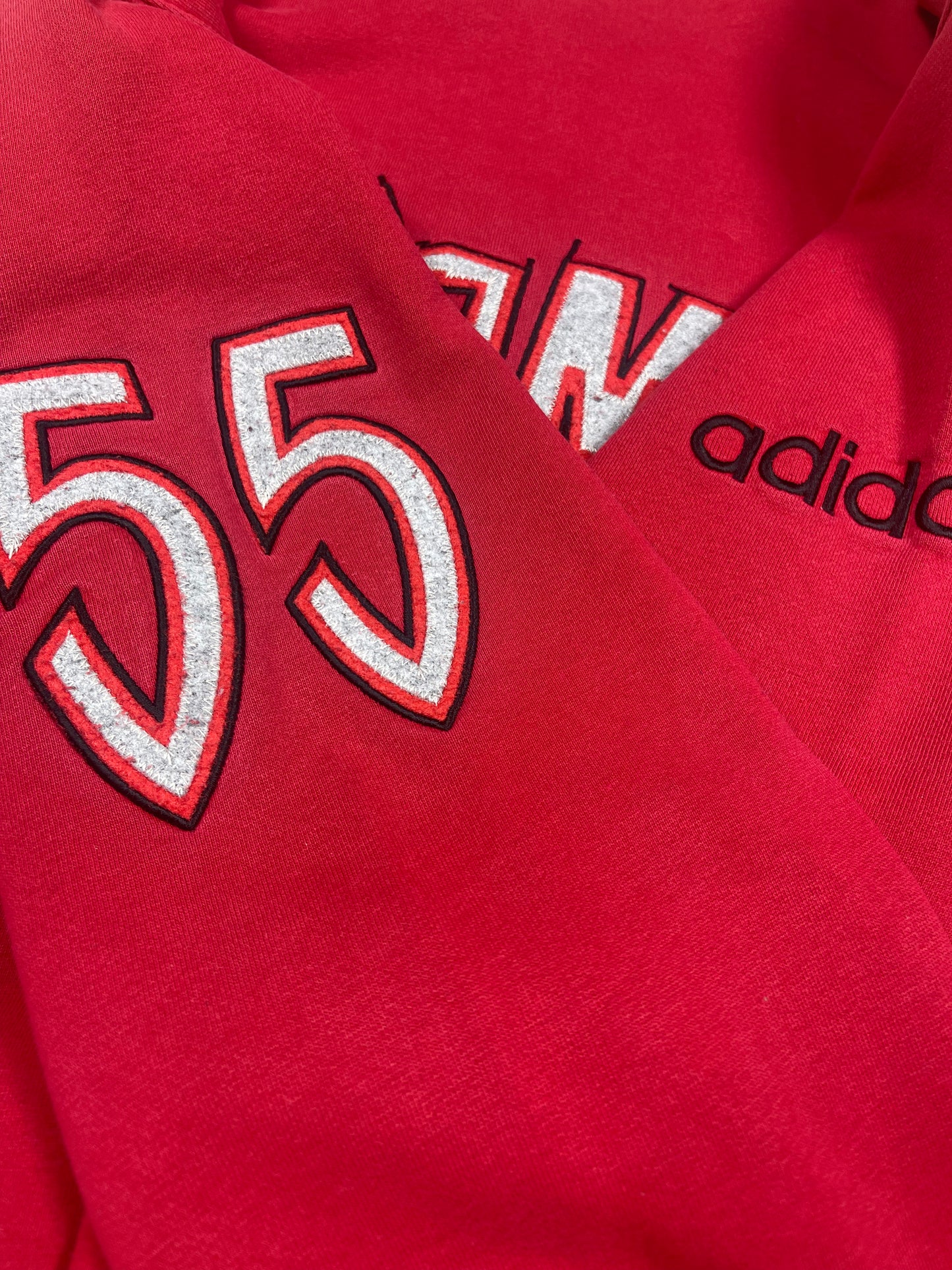 🏀 Vintage Mutombo Dikembe Adidas Sweatshirt Crew Neck 55 Denver Nuggets Atlanta Hawks NBA Basketball Size M
