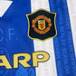 Vintage Manchester United 1994-1996 Umbro Away 3rd Football Shirt Sharp White Blue Size XL