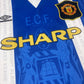 Vintage Manchester United 1994-1996 Umbro Away 3rd Football Shirt Sharp White Blue Size XL