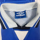 Vintage Manchester United 1994-1996 Umbro Away 3rd Football Shirt Sharp White Blue Size XL