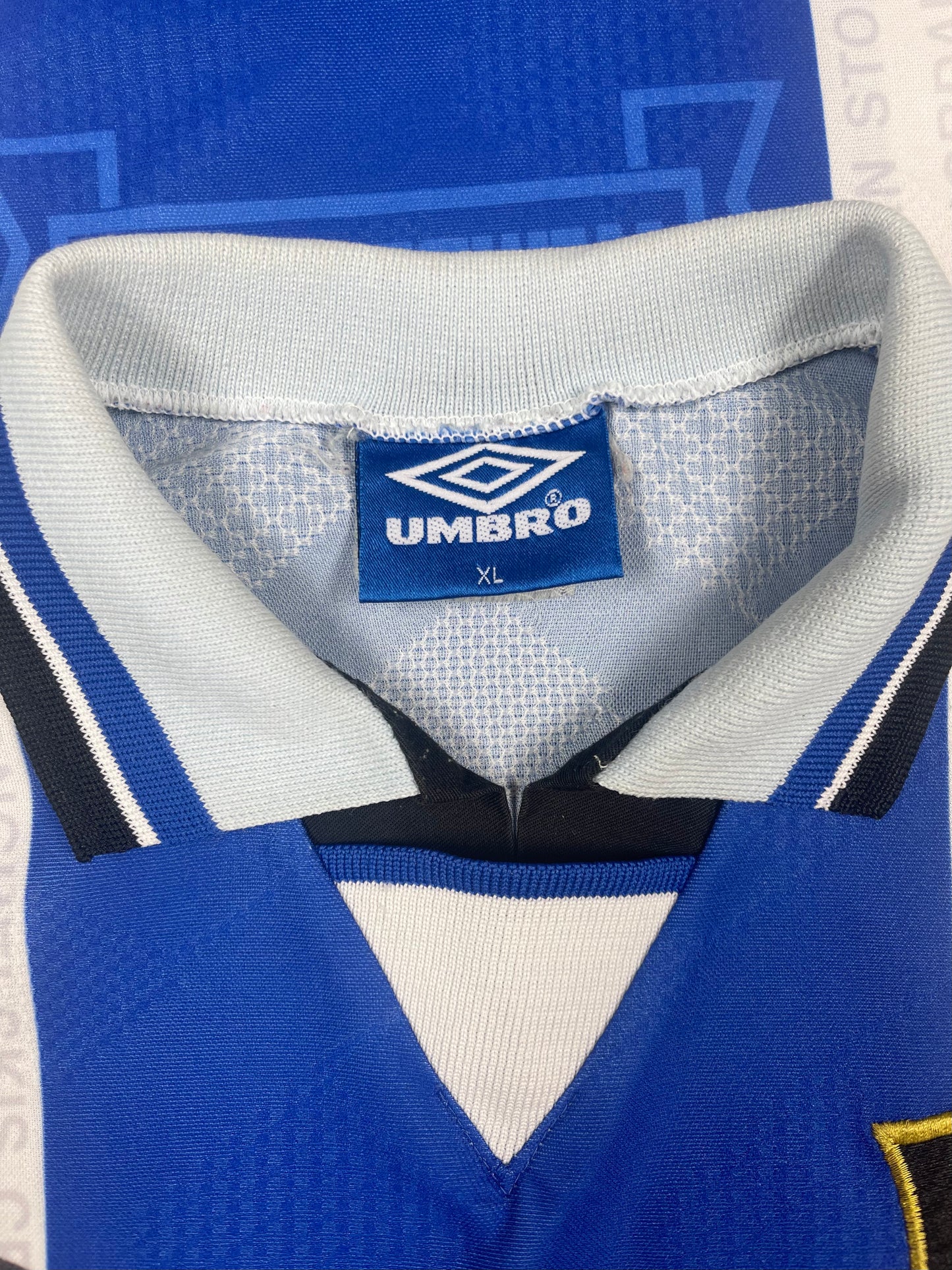 Vintage Manchester United 1994-1996 Umbro Away 3rd Football Shirt Sharp White Blue Size XL