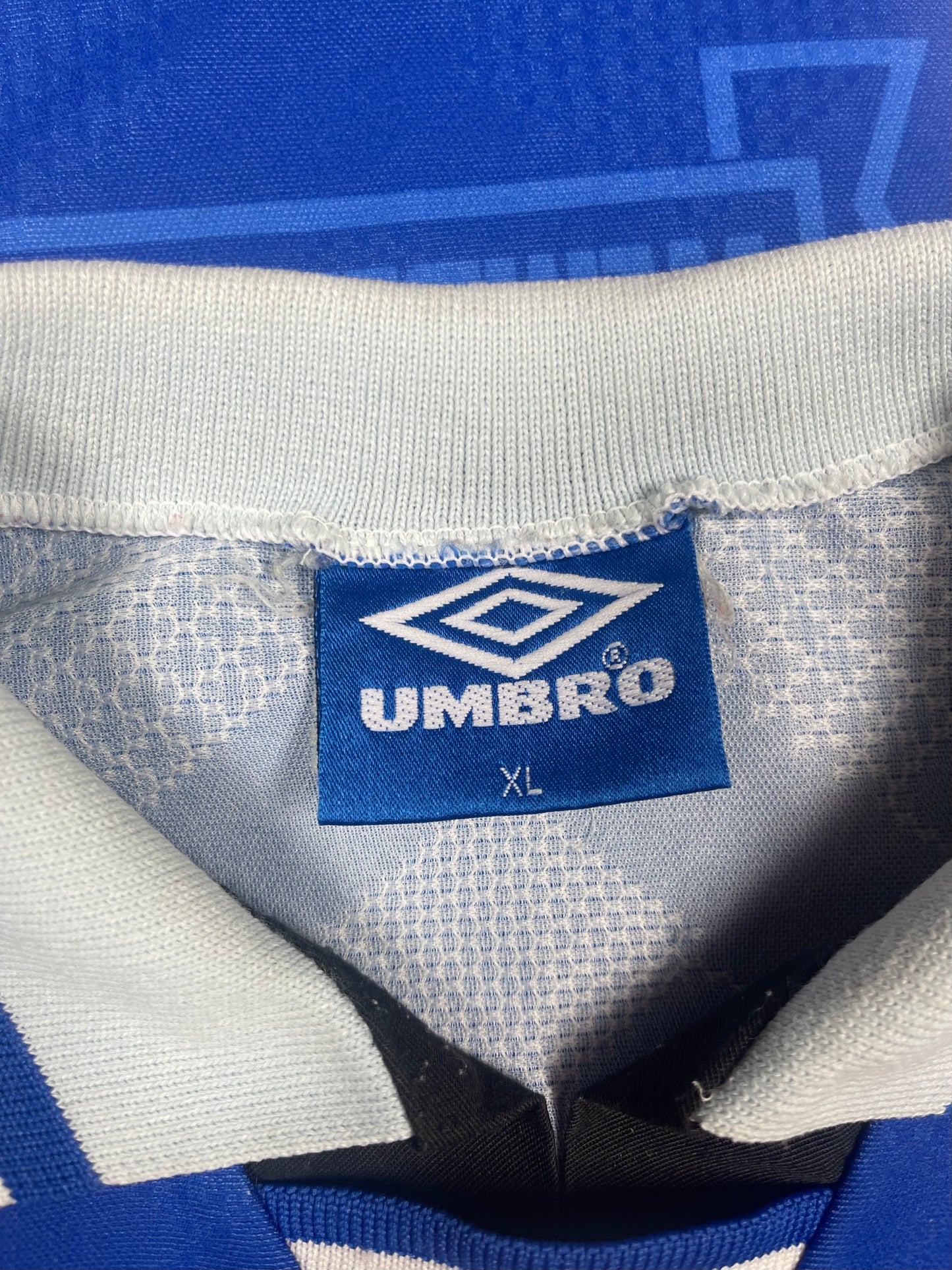 Vintage Manchester United 1994-1996 Umbro Away 3rd Football Shirt Sharp White Blue Size XL