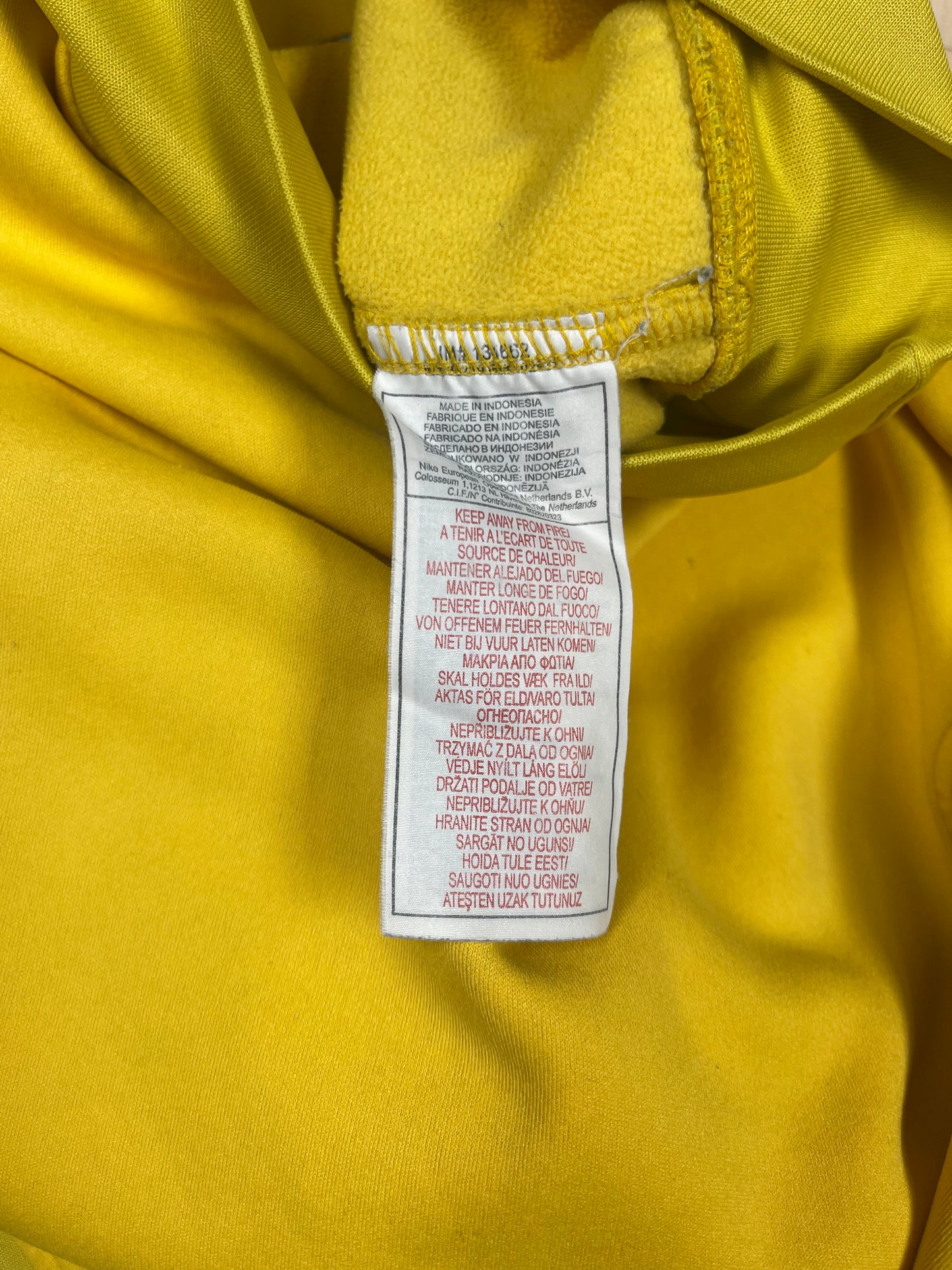 Y2K Arsenal Nike Total 90 2005 - 2006 Drill Top Sweat Top Yellow Size L