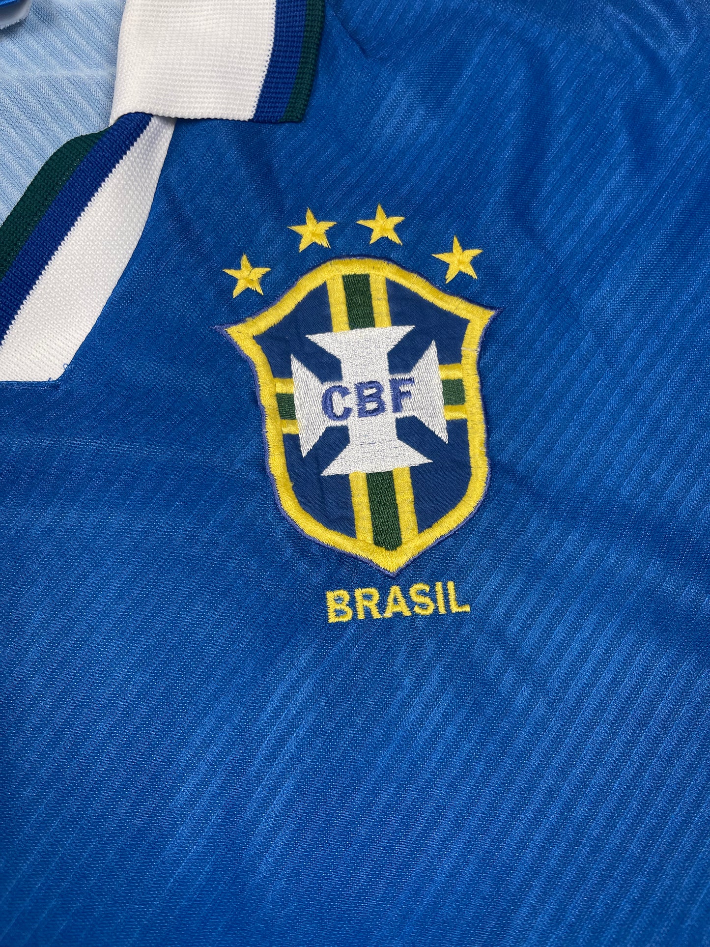 🇧🇷 Vintage Brasil Brazil Umbro Shirt 1994 - 1995 - 1996 - 1997 Football Shirt Soccer Jersey World Cup 1994 USA Size L Blue