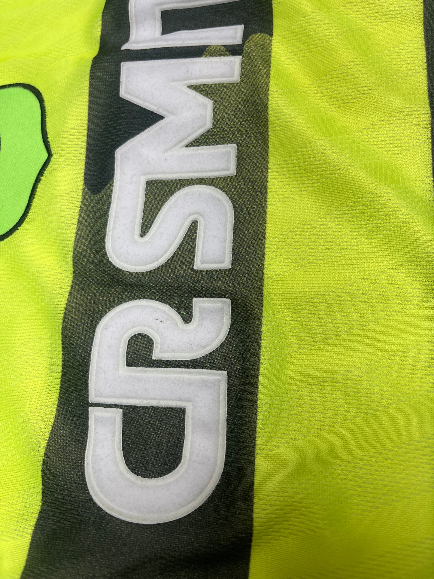 Vintage Celtic Glasgow FC Umbro 1996 - 1997 Away Football Shirt Soccer Jersey Made in England CR SMITH Neon Lime Yellow Black Size XXL
