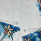 Vintage 90's Adidas Steffi Graf Tennis Shirt Floral Botanical Pattern Cotton Size M-L